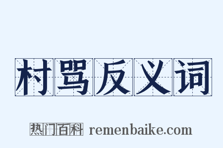 村骂反义词是什么意思的图片